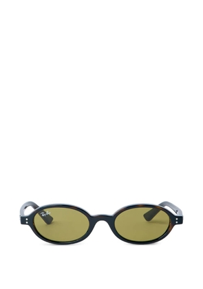 Ray-Ban oval logo-detail sunglasses - Brown