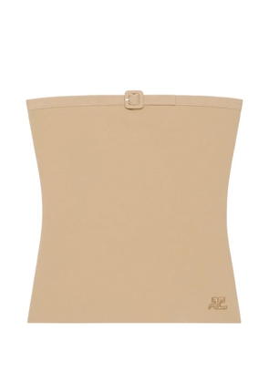 Courrèges buckle-detail tub top - Neutrals