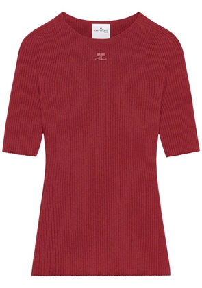 Courrèges Solar ribbed sweater - Red
