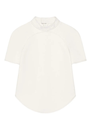 Courrèges high-neck short-sleeve top - White