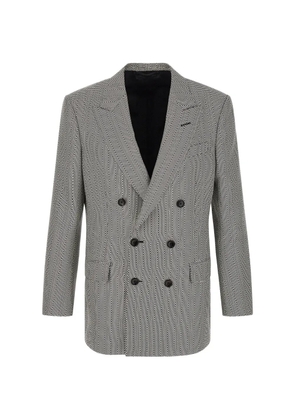 TOM FORD geometric double-breasted blazer - White