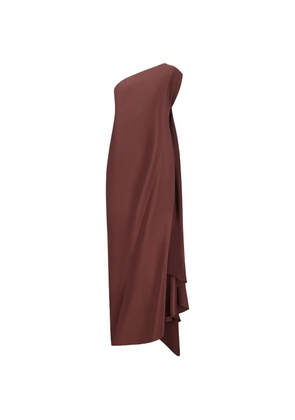 Stephan Janson one-shoulder draped maxi dress - Brown