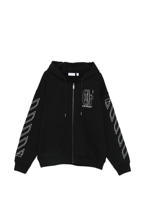 Off-White zip-up hoodie - Black