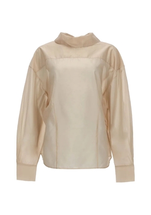 Filippa K fold collar blouse - Neutrals