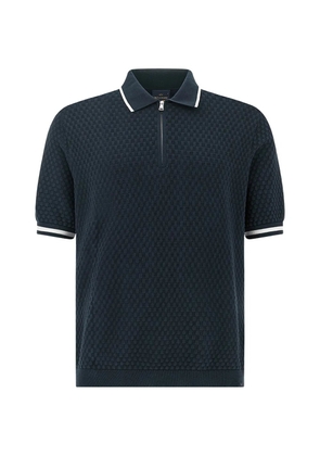 Paul & Shark quarter-zip collar polo shirt - Blue