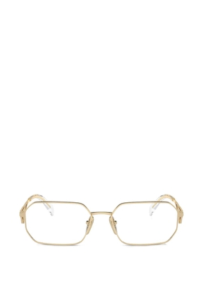 Prada Eyewear geometric logo glasses - Gold