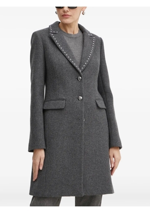 Morgan studded buttoned coat - Grey