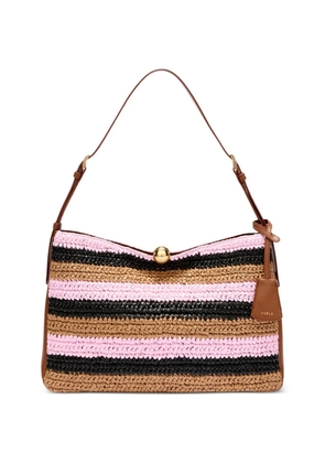 Furla striped shoulder bag - Brown