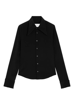 AMI Paris sharp-collar crepe shirt - Black