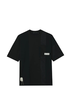 FIVE CM checked panel t-shirt - Black