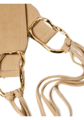 TWINSET tie-fastening suede belt - Neutrals