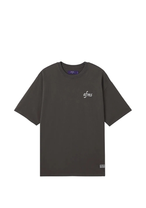 aftermaths elephant-embroidered T-shirt - Grey