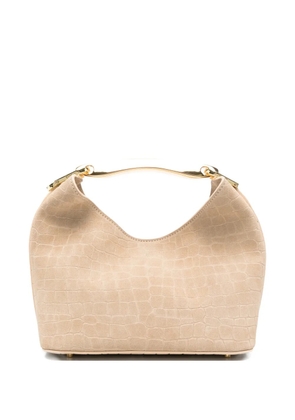 Elleme small Boomerang croco-effect tote bag - Neutrals