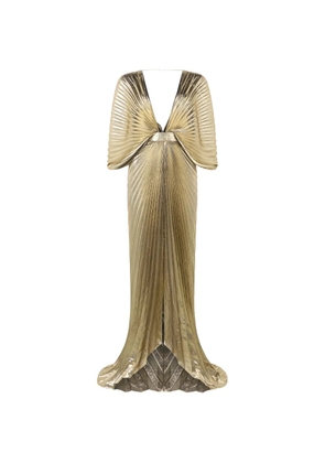 Roberto Cavalli V-neck maxi dress - Gold