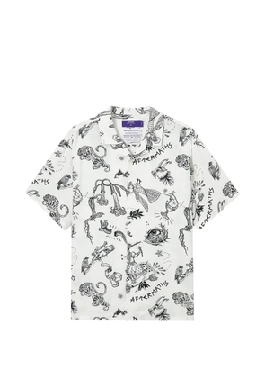 aftermaths print-detail shirt - White
