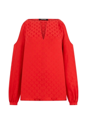 Roberto Cavalli cut-out-detail blouse - Red