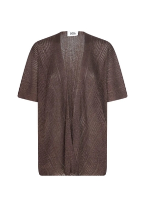 ALPHA STUDIO open-front cardigan - Brown