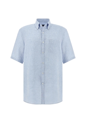 Paul & Shark short-sleeved linen shirt - Blue