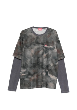 Diesel perforated long-sleeve T-shirt - Grey