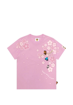 *BABY MILO® STORE BY *A BATHING APE® floral-print T-shirt - Pink