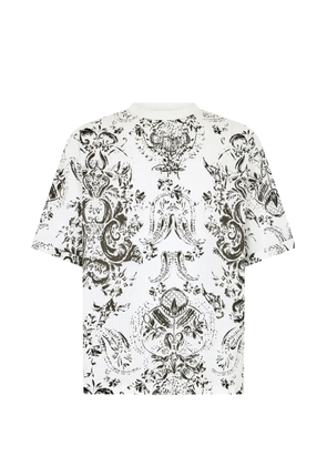 Roberto Cavalli floral-print T-shirt - White