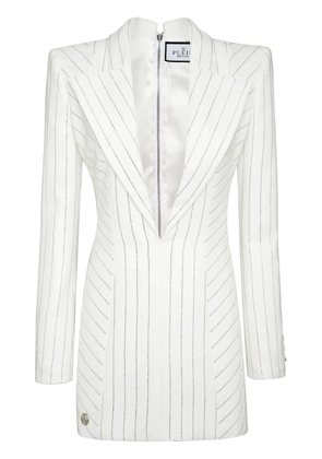 Philipp Plein crystal-embellished mini dress - White