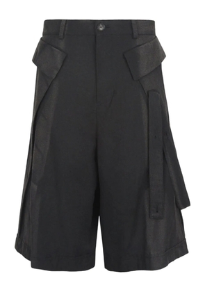 JiyongKim layered shorts - Black