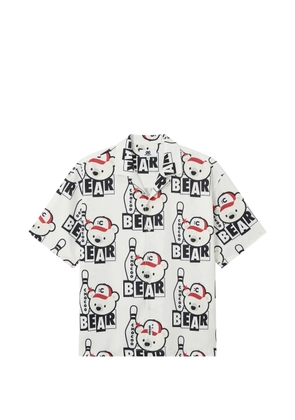 CHOCOOLATE bear-print short-sleeved shirt - White