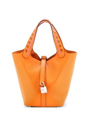 Hermès Pre-Owned Picotin Lock Bag Tressage Epsom PM bucket bag - Orange