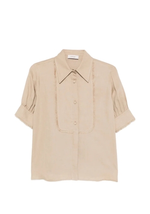Agnona buttoned fringed shirt - Neutrals