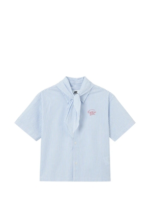 CHOCOOLATE tie-fastening striped shirt - Blue