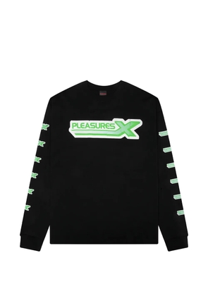 Pleasures long-sleeve logo T-shirt - Black