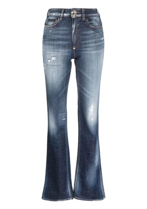 Philipp Plein distressed-finish denim jeans - Blue