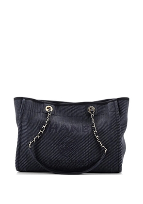 CHANEL Pre-Owned Deauville Mixed Fibers Small tote bag - Blue