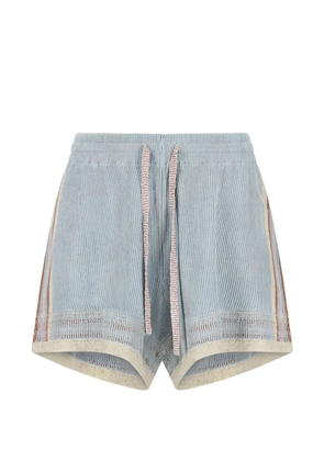 Guest In Residence havana striped mini shorts - Blue