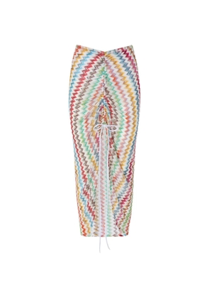 Missoni chevron-pattern beach skirt - White