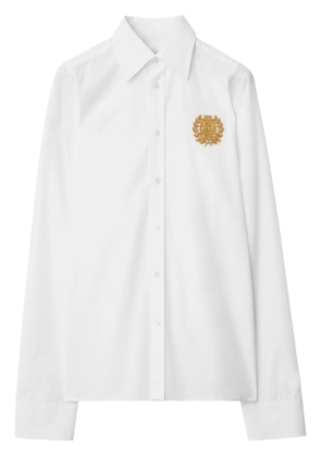 Burberry logo-embroidered shirt - White