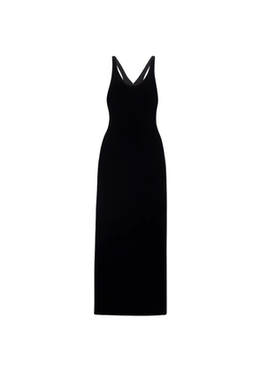 Saint Laurent cut-out silk dress - Black