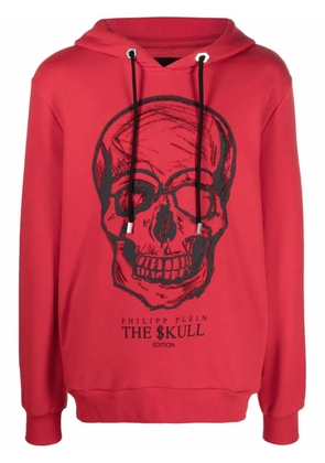 Philipp Plein Skull graphic-print hoodie - Red