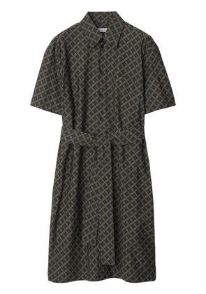 Burberry check-pattern cotton shirt dress - Green