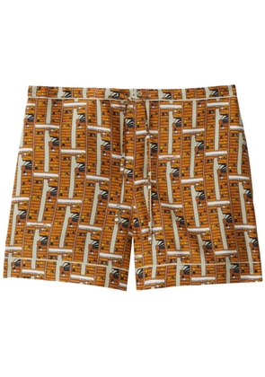 Burberry Bus silk pyjama shorts - Orange
