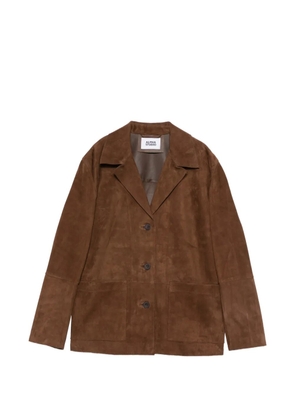 ALPHA STUDIO patch-pocket suede blazer - Brown