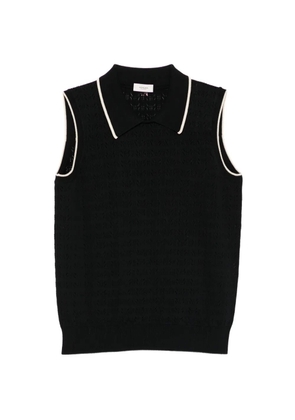 Agnona sleveeless perforated vest - Black