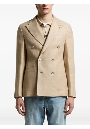 Peserico double-breasted pocket blazer - Neutrals