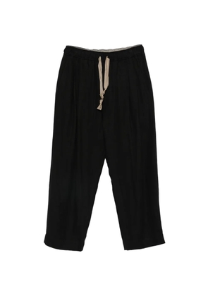 Ziggy Chen drawstring-fastening trousers - Black