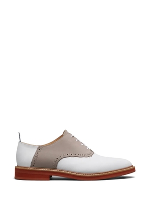 Thom Browne colour-block panelled oxford shoes - White