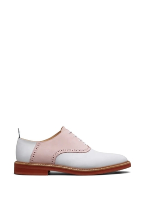 Thom Browne panelled leather oxford shoes - White