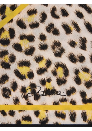 Roberto Cavalli Pop Jaguar silk scarf - Neutrals