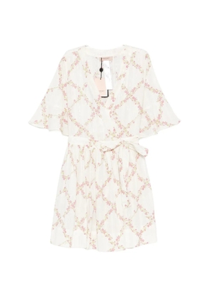 TWINSET floral tie-waist dress - White