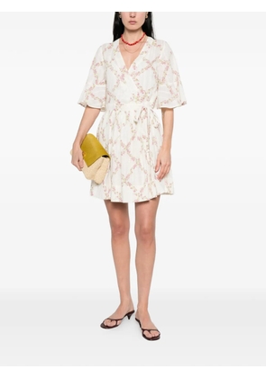 TWINSET floral tie-waist dress - White